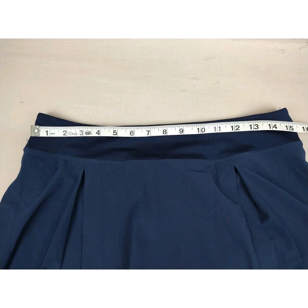 Nike Women's Athletic Navy Blue Golf Tennis Large‎ Skort Pull On Pockets - Picture 2 of 11